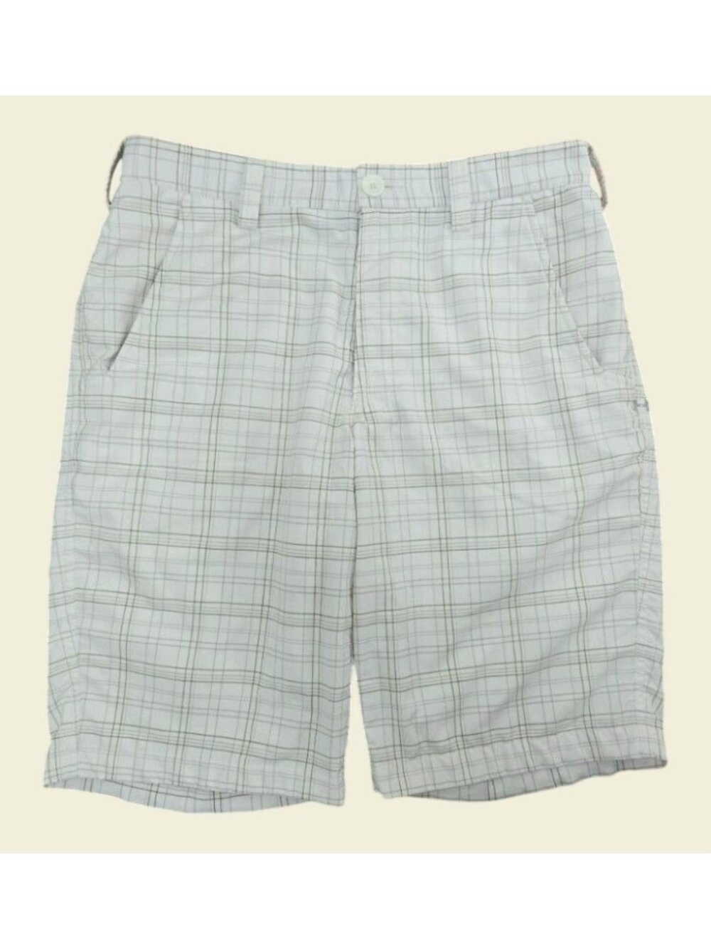 Under Armour Mens White Lightweight Plaid Shorts 32